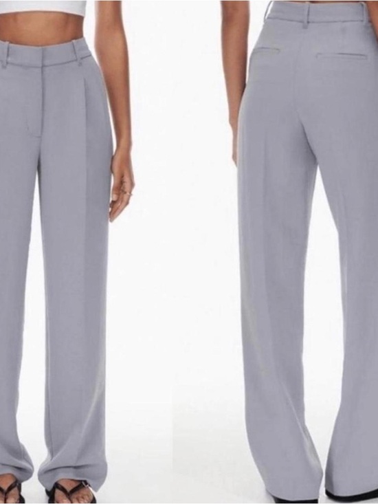 Wilfred Pants - Wilfred Light Gray High-Waist Wide-Leg Trousers
